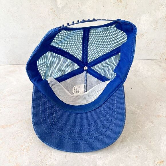 Vintage 80’s special export beer blue corduroy mesh trucker hat - Picture 6 of 7